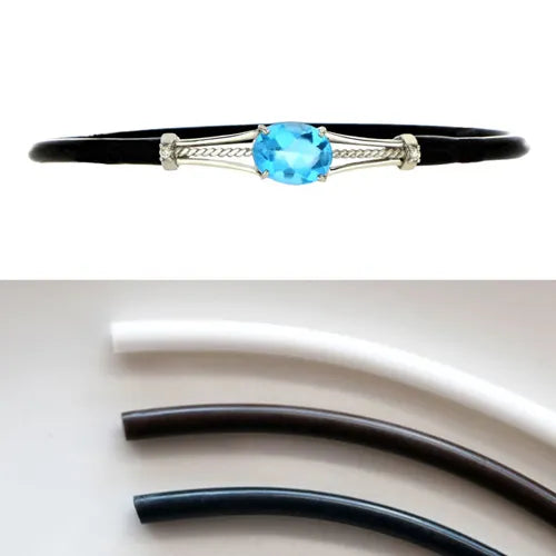 シリコンブレスレット ブルートパーズ2.3ct ダイヤモンド0.02ct シリコンブレスレット ブルートパーズ2.3ct ダイヤモンド0.02ct