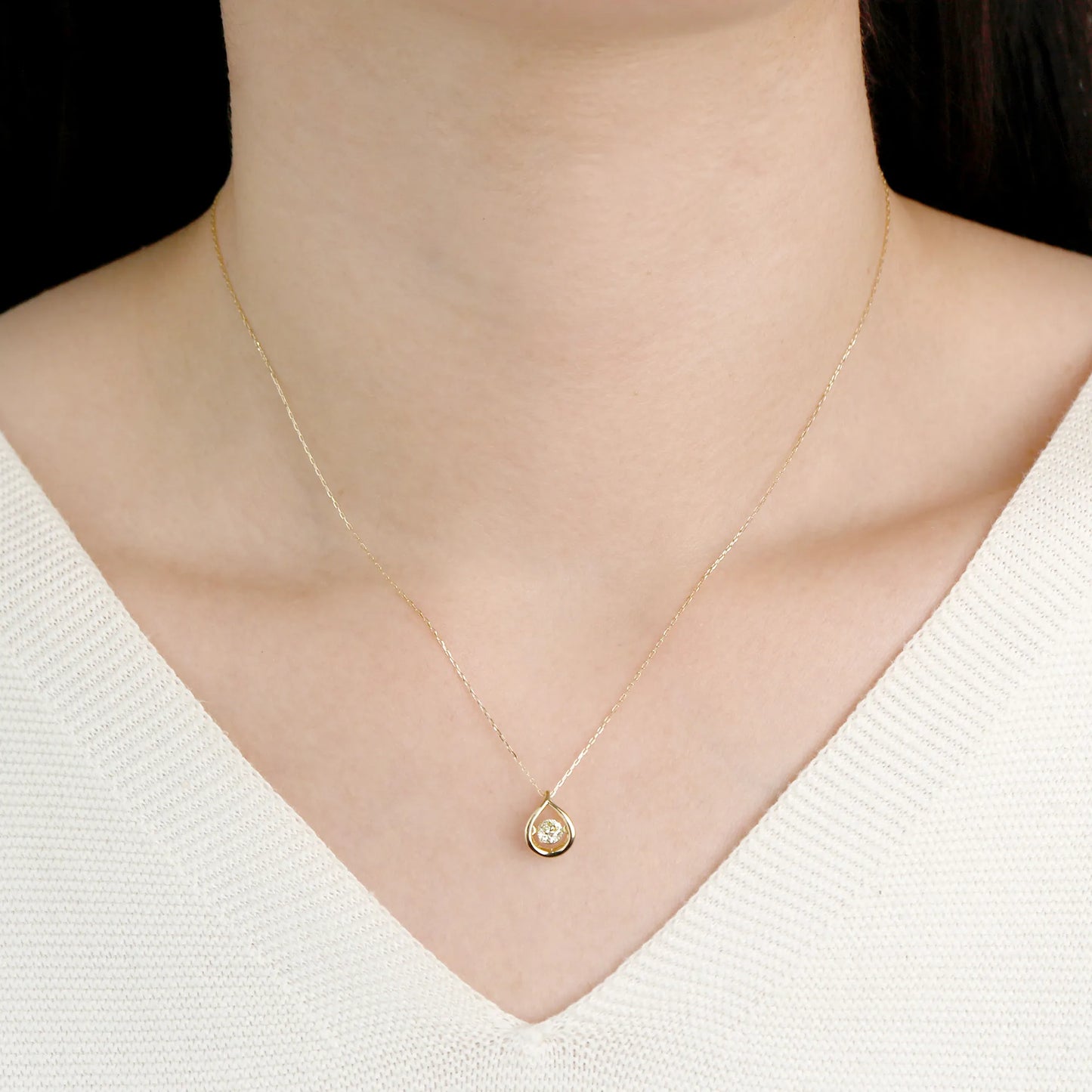 Pendant FJP -8464S -YG Sapphire x Diamond Smile K18YG