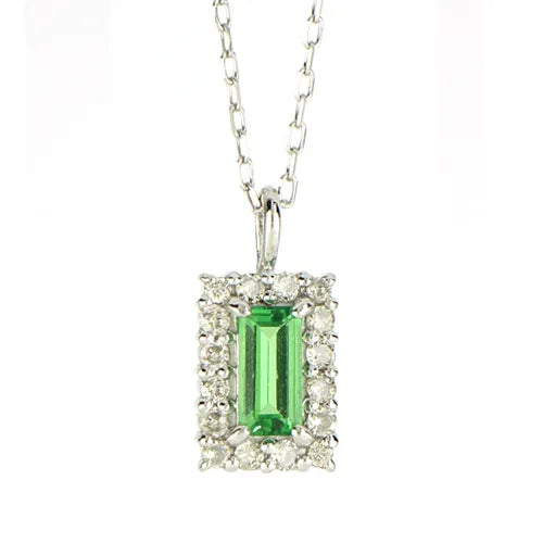 グリーングロッシュラーガーネットペンダント Pt950 1.00ct 1.8g グリーングロッシュラーガーネットペンダント Pt950 1.00ct 1.8g