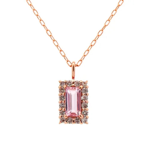 ペンダントトップピンクサファイアとダイアモンド ペンダントトップピンクサファイアとダイアモンド