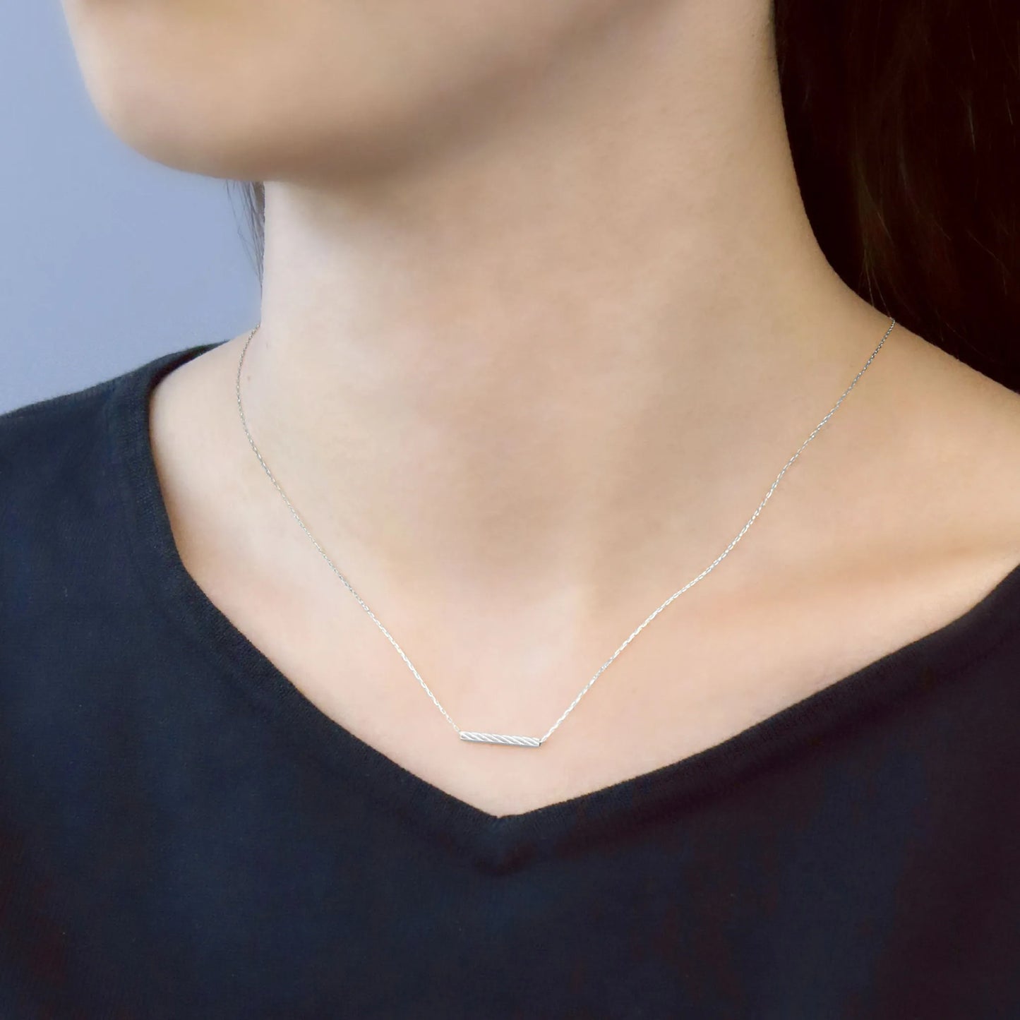 ネックレス Glowing Line ストレート15mm Pt900製 FJP-8901-Pt