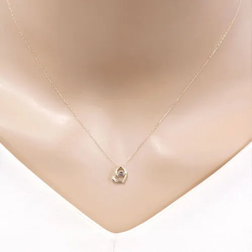 Pendant Pink Tolmarin 0.1ct K18PG HK -00004 -PG