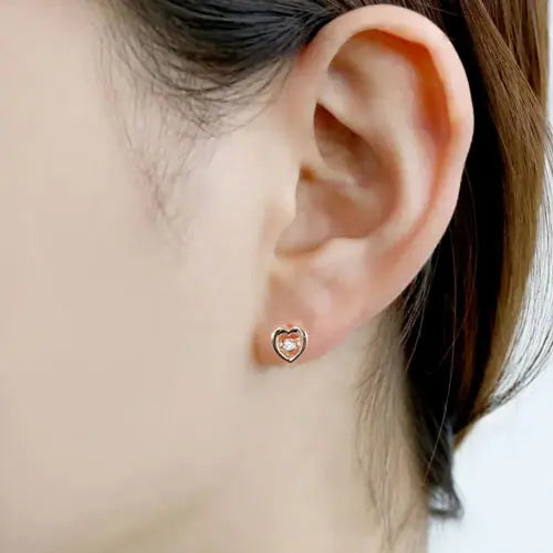 ダンシングストーンピアス ダイヤモンド0.05/0.05ct ハート K18PG製 FTWE-0181PG