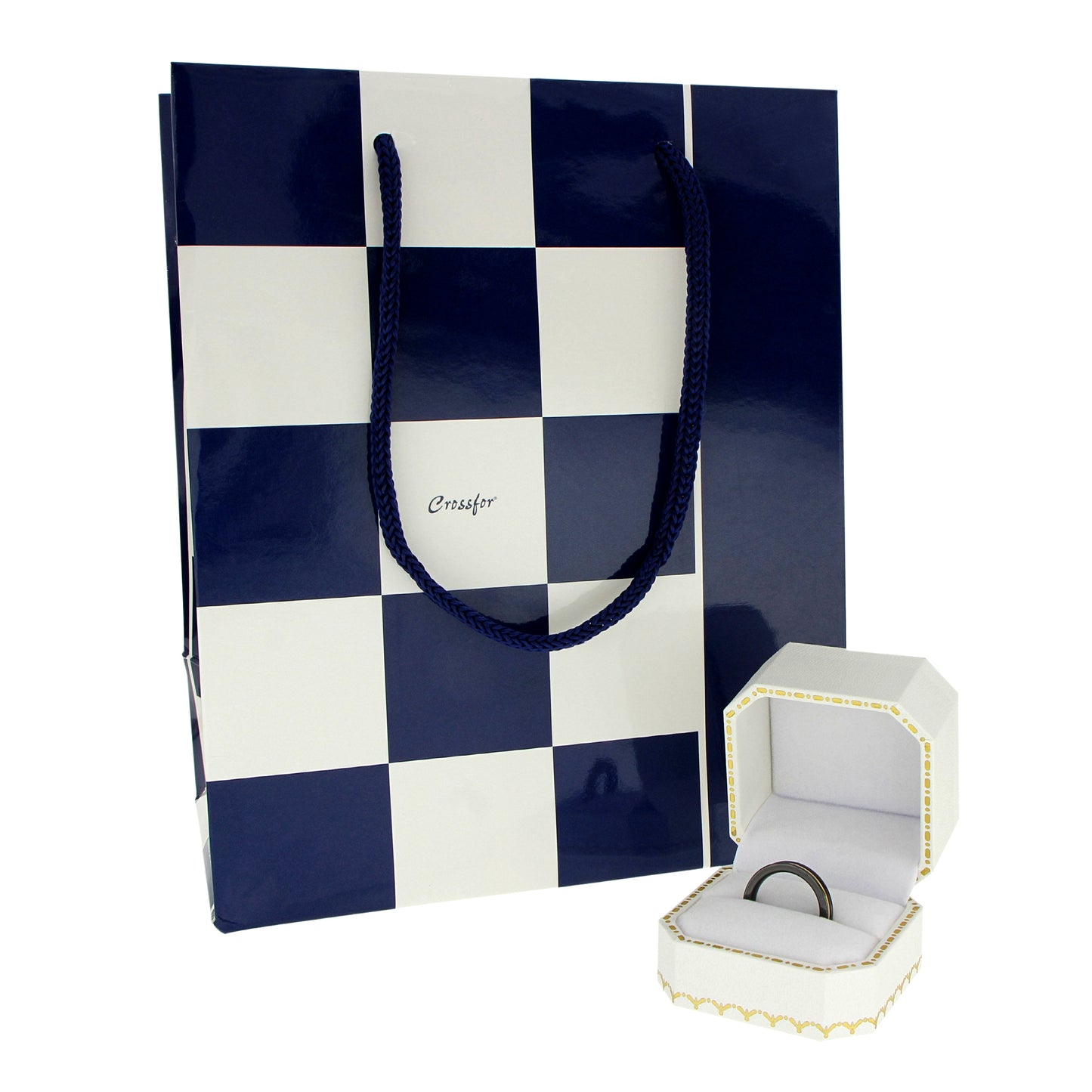 Ceramic Art ゴールドリング ブラック ファインセラミック/K18YG製 梱包