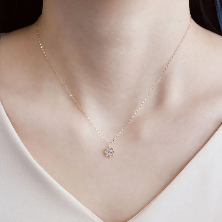 ネックレス ダイヤモンド0.2ct インビジブルセッティング K18YG製 FJP-8675-YG