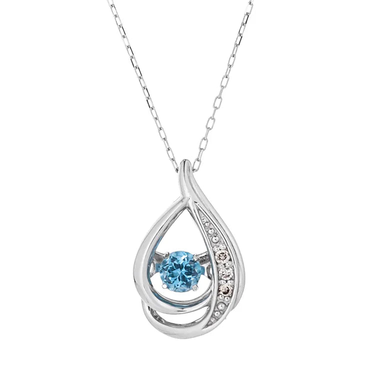 ネックレス ブルートパーズ0.1ct Pt900製 HK-0004 ネックレス ブルートパーズ0.1ct Pt900製 HK-0004