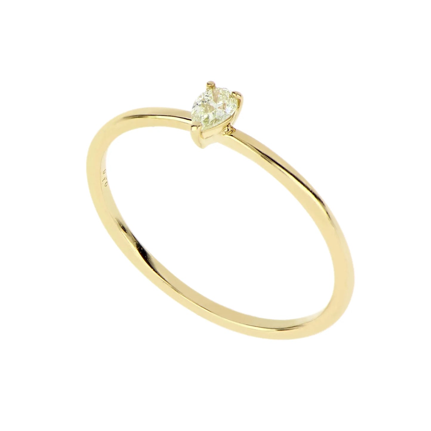 Ring FJR-1180-YG Natural Diamond Pair Shape