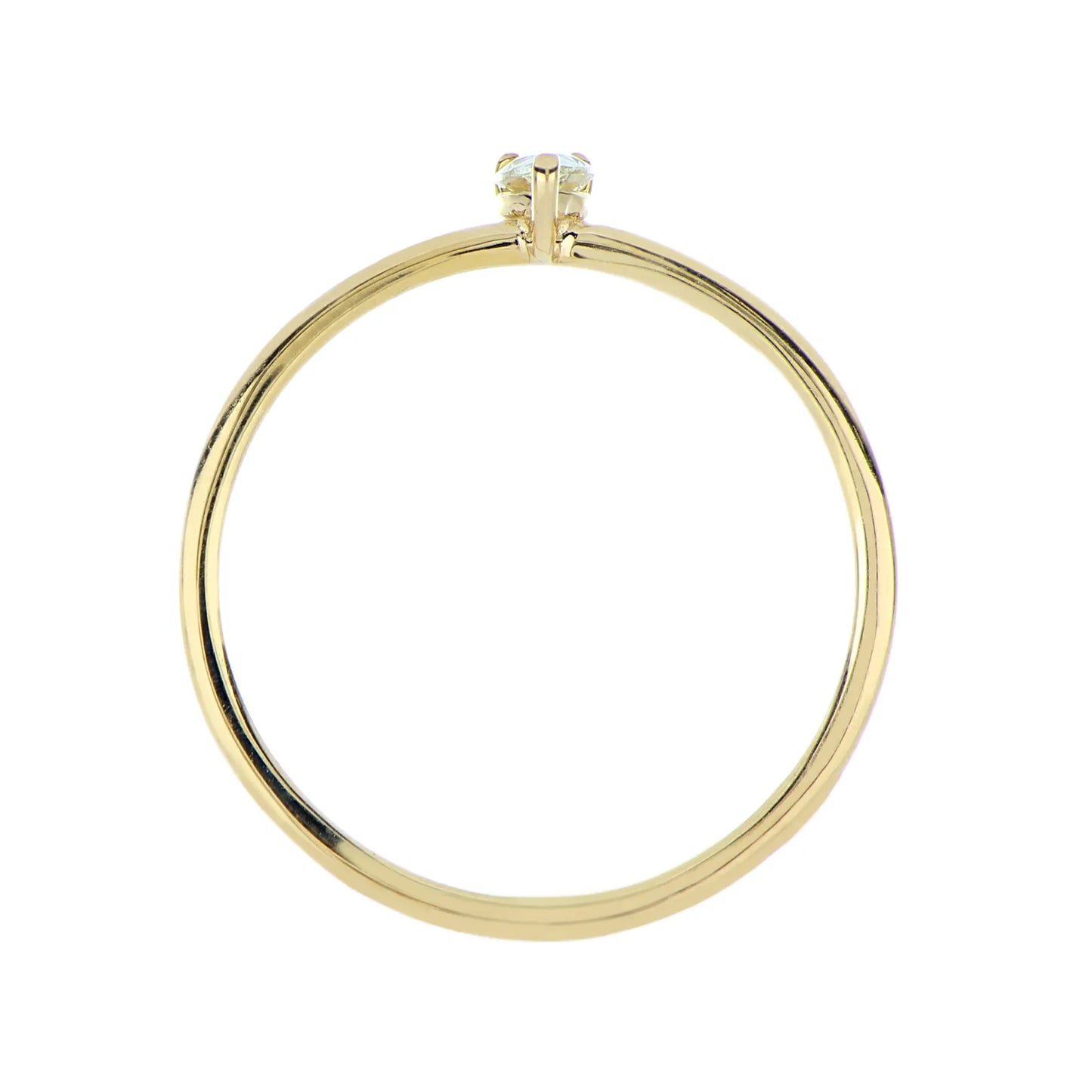 Ring FJR-1180-YG Natural Diamond Pair Shape