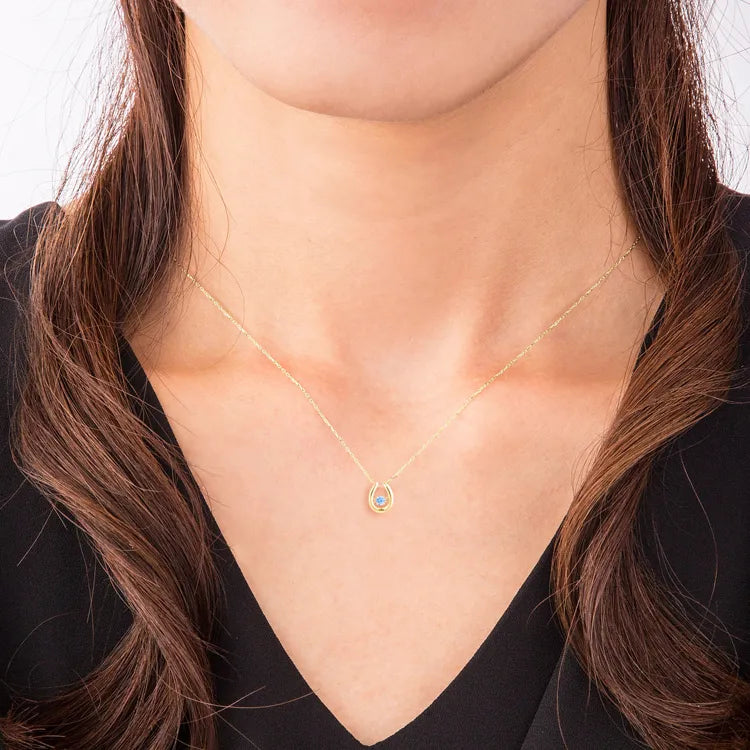 ネックレス(HP-0725BT-Y10/K10 yellow gold) -topaz-November 着用