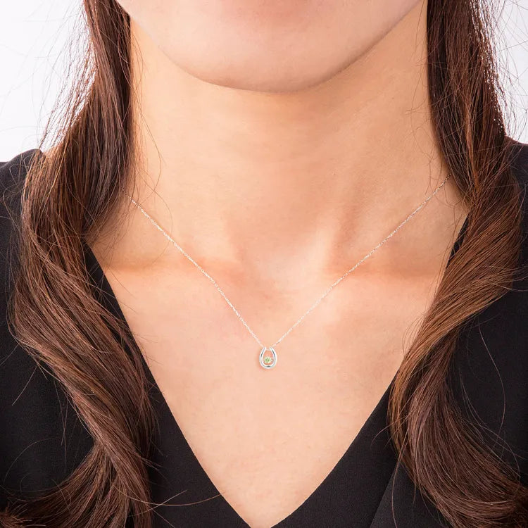 ネックレス(HP-0725PR-W10/K10 white gold) -peridot-August 着用イメージ