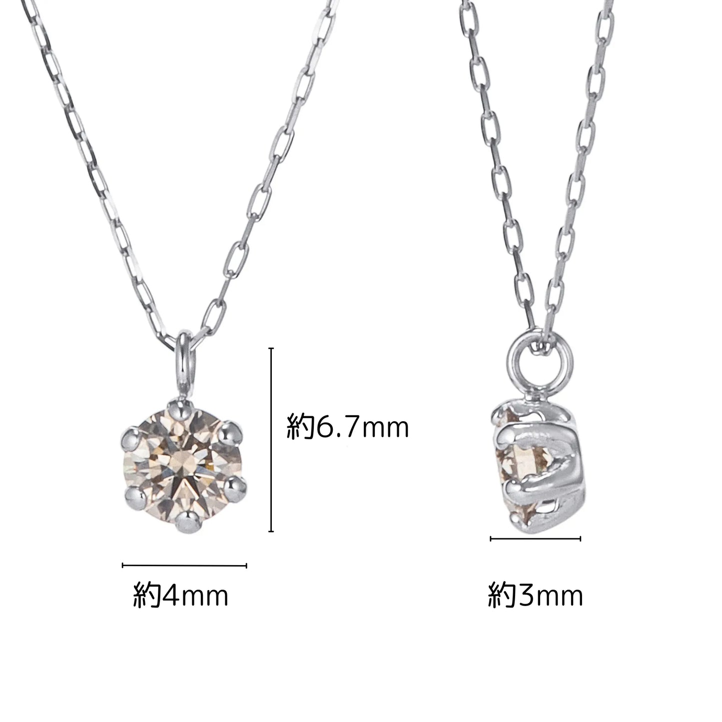 【鑑別書付き】ネックレス　ハート＆キューピッド　ダイヤモンド0.2ct　キャットフィンガー　Pt900製　ＳＤＰ－５４２－Ｐｔ　サイズ