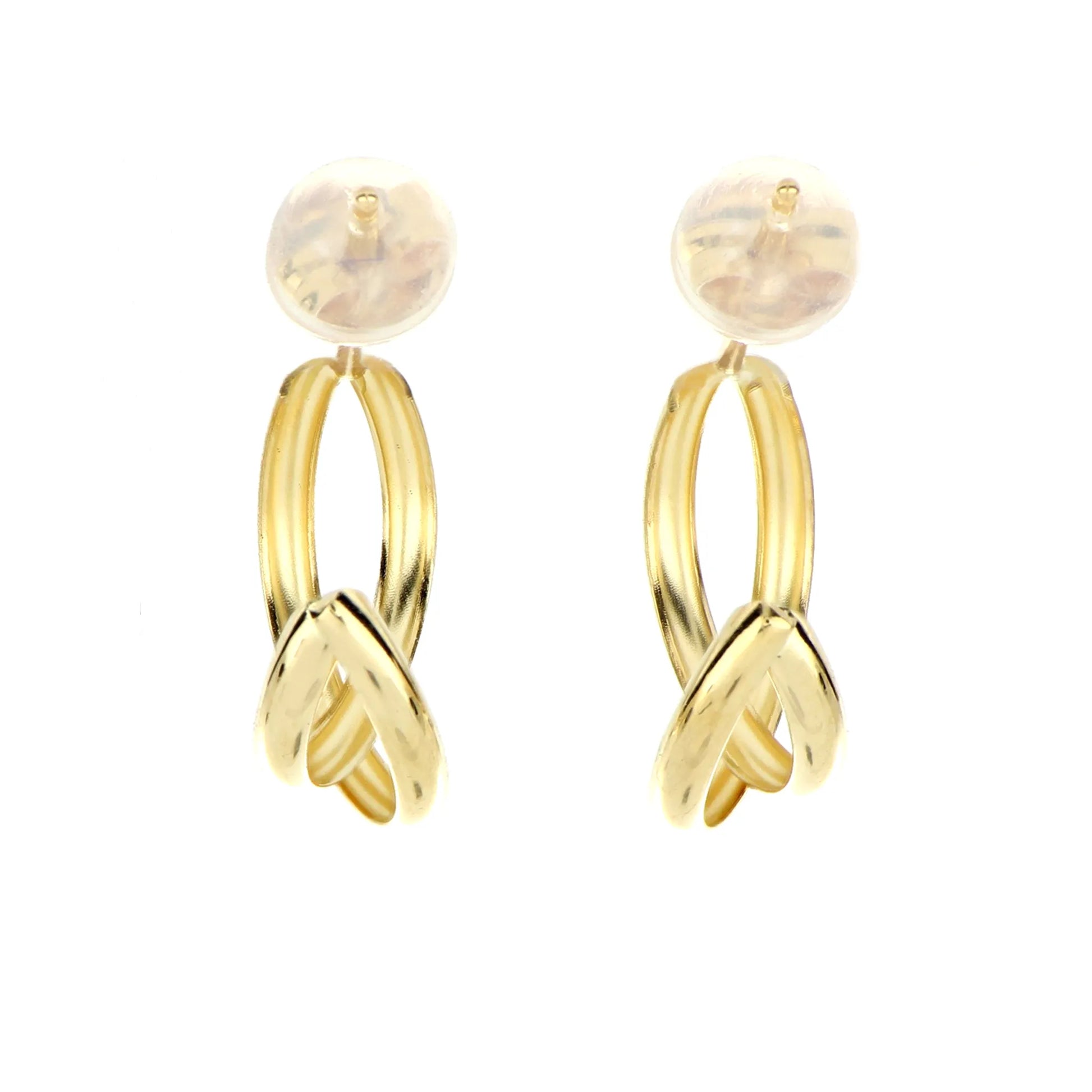 crossfor公式】ハーフフープピアス Duo Wave Cross 18金イエロー crossfor公式】ハーフフープピアス Duo Wave Cross 18金イエロー