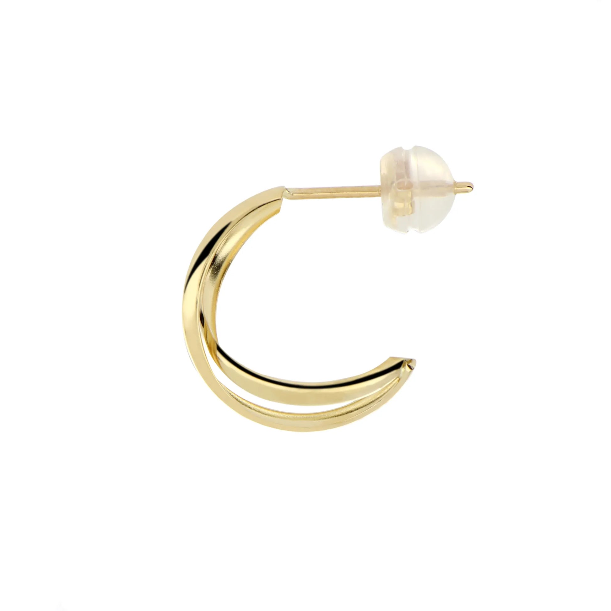 crossfor公式】ハーフフープピアス Duo Wave Cross 18金イエロー crossfor公式】ハーフフープピアス Duo Wave Cross 18金イエロー