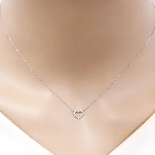 ネックレス　ダイヤモンド0.1ct　ハート　Pt900製　ＦＪＰ－８６９３－Ｐｔ