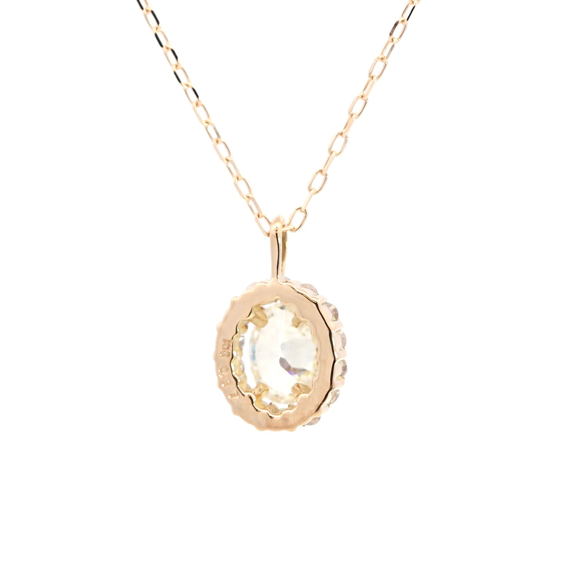 crossfor公式】ネックレス ダイヤモンド0.17ct K18YG製 オーバル crossfor公式】ネックレス ダイヤモンド0.17ct K18YG製 オーバル