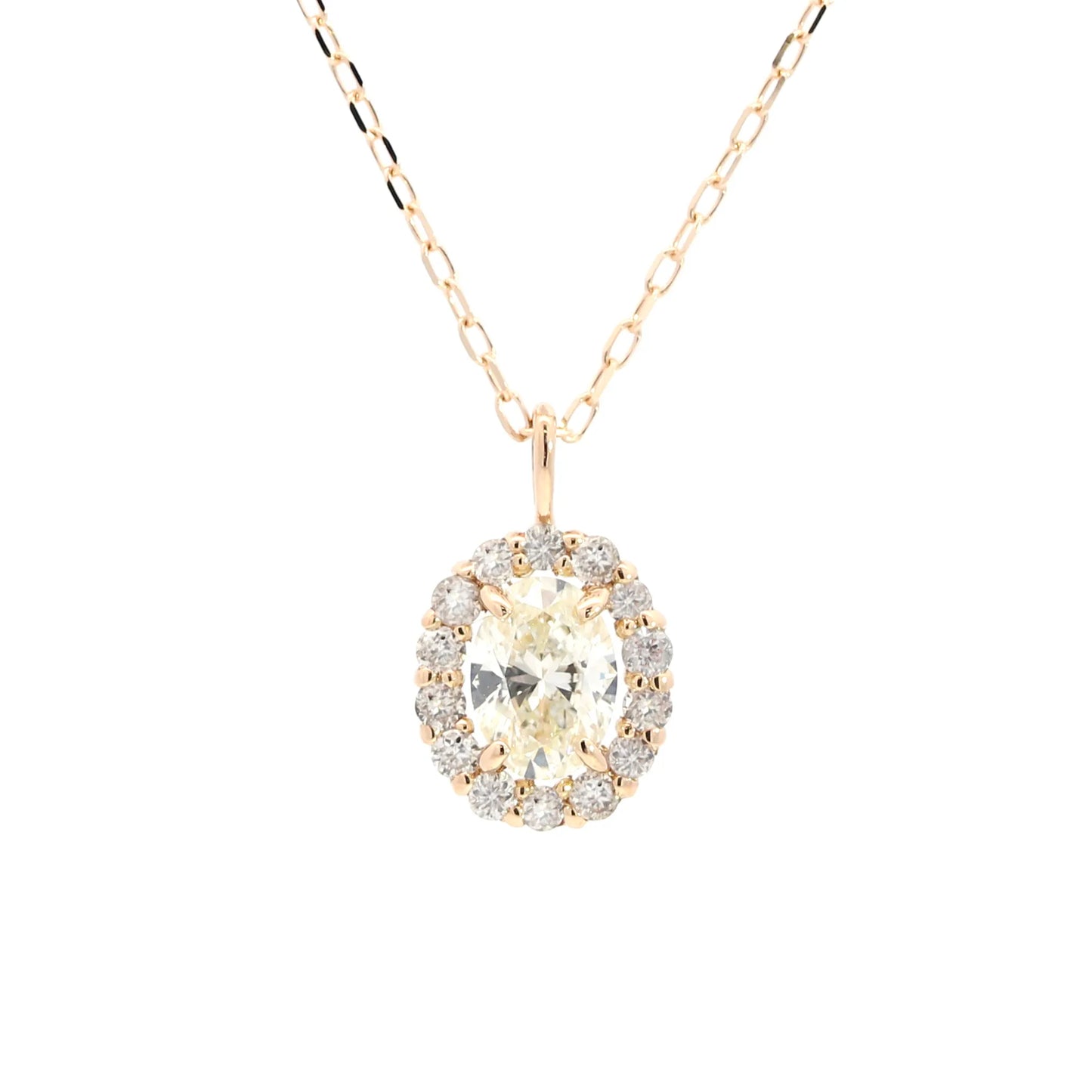 crossfor公式】ネックレス ダイヤモンド0.17ct K18YG製 オーバル crossfor公式】ネックレス ダイヤモンド0.17ct K18YG製 オーバル