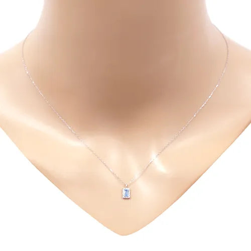 crossfor公式】ネックレス ブルートパーズ0.1カラット/ダイヤモンド