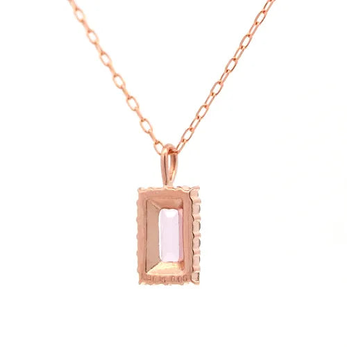 18k ネックレス　ダイヤモンド　ピンクサファイア