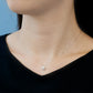 ネックレス　ダイヤモンドtotal0.35ct　取り巻き　Pt900製　ＦＪＰ－８８１１－Ｐｔ　着用イメージ