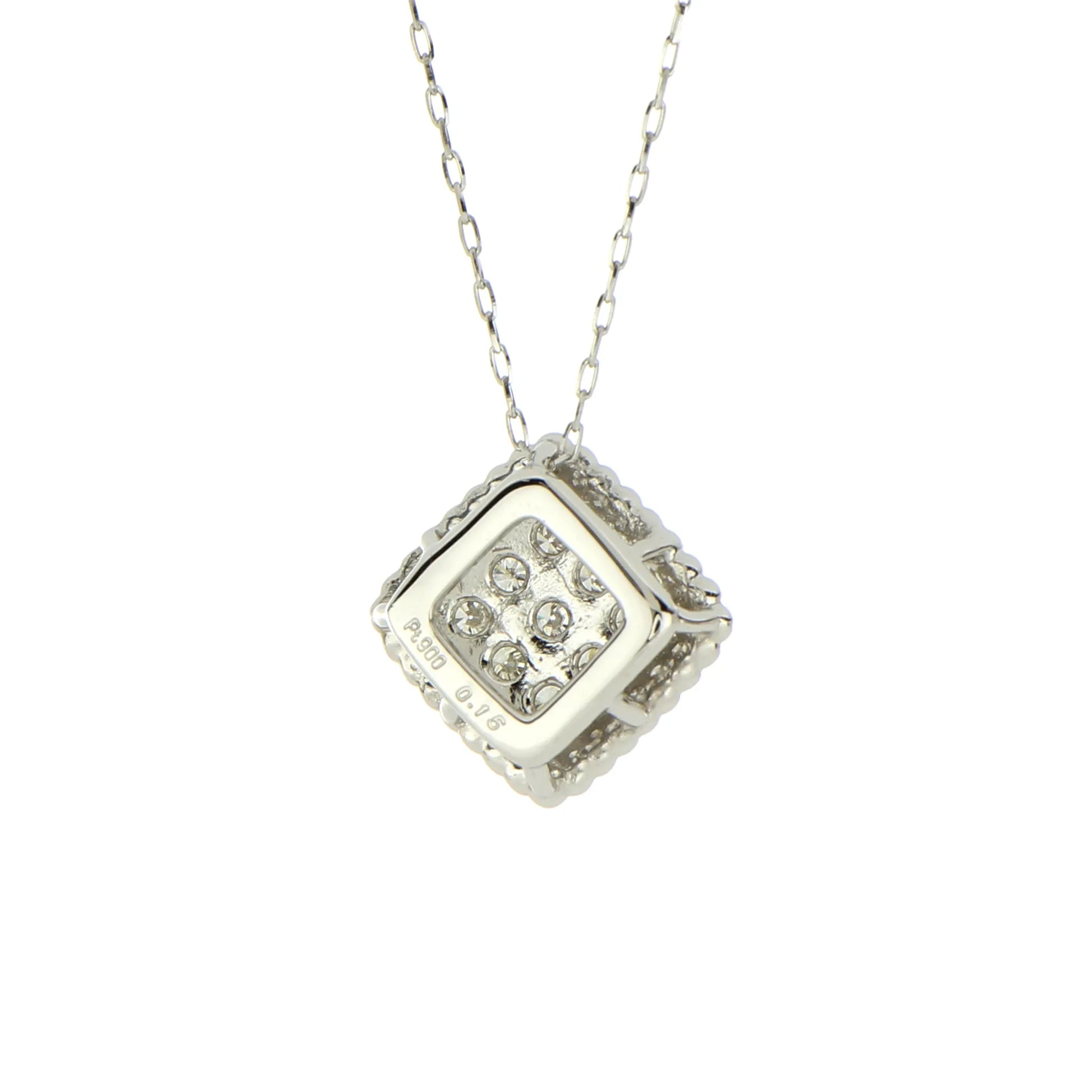 ネックレス　ダイヤモンド0.15ct　菱形　ＦＪＰ－８８５１－Ｐｔ　背面
