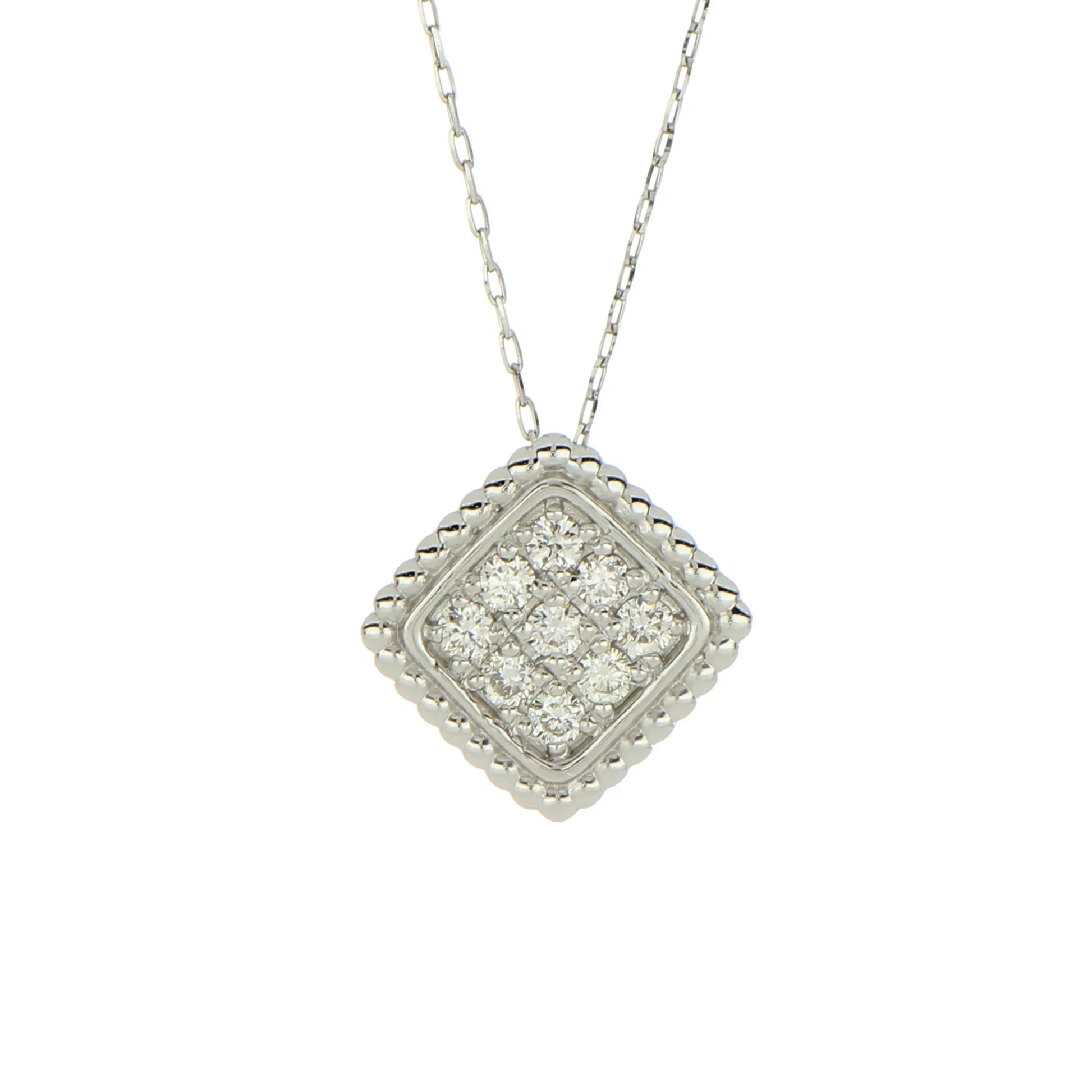ネックレス　ダイヤモンド0.15ct　菱形　ＦＪＰ－８８５１－Ｐｔ　正面