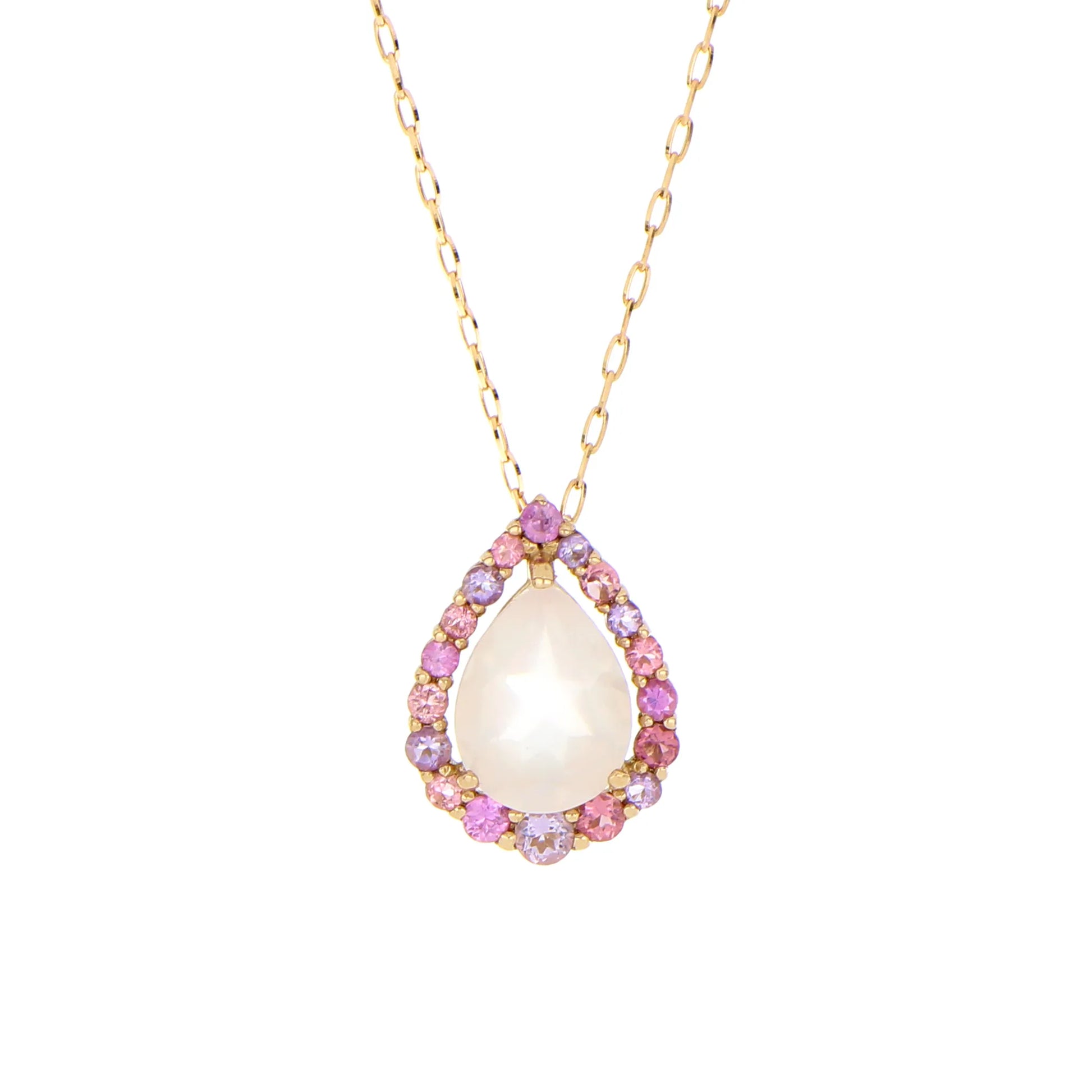 Sweet Pea 18K ネックレス 赤 ピンク WEB限定】8月誕生石 K18 Sweet Pea 18K ネックレス 赤 ピンク WEB限定】8月誕生石 K18
