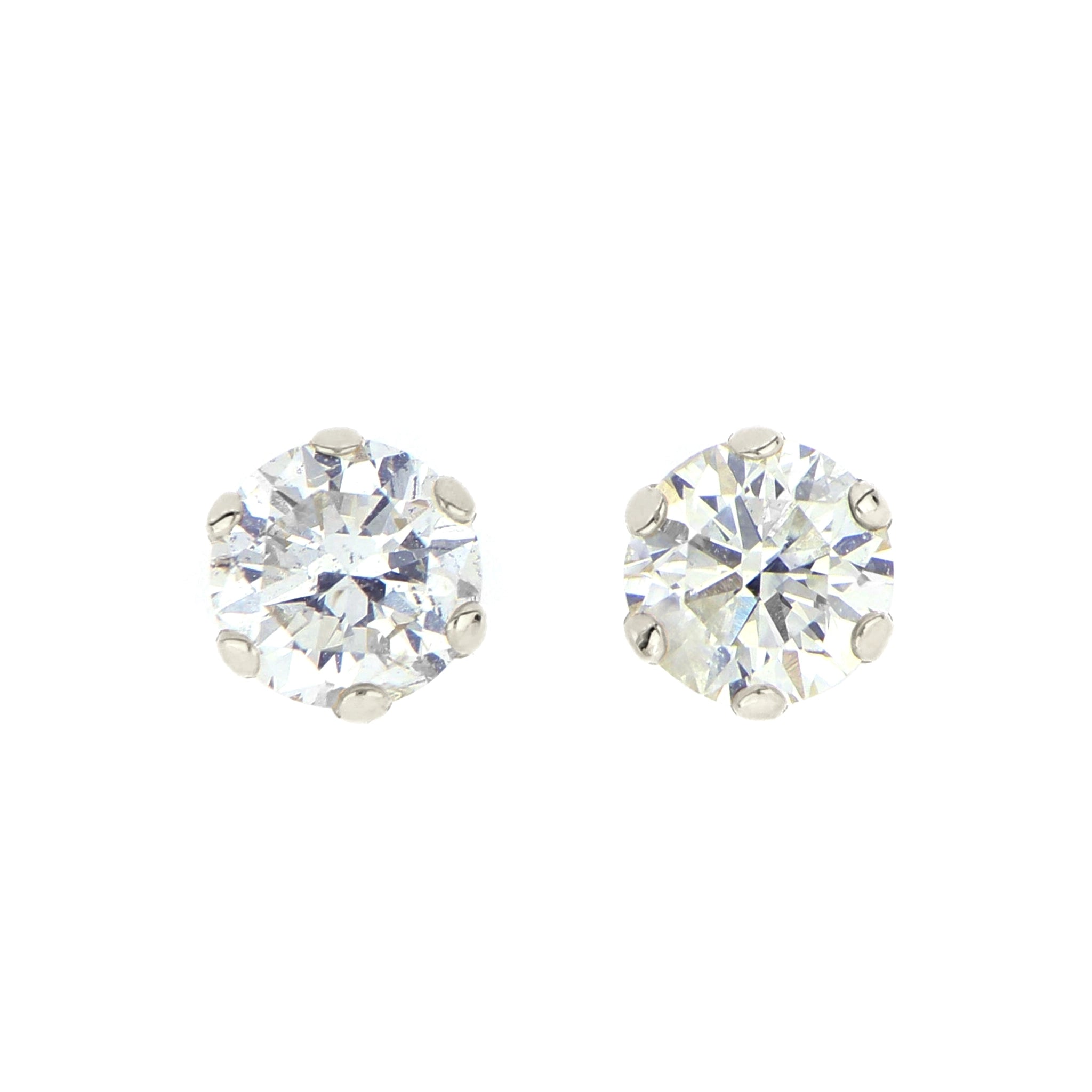 ピアス　ダイヤモンド0.4ct/0.4ct（トータル0.8ct）　キャットフィンガー　Pt900製　SDE-0453-Pt　正面