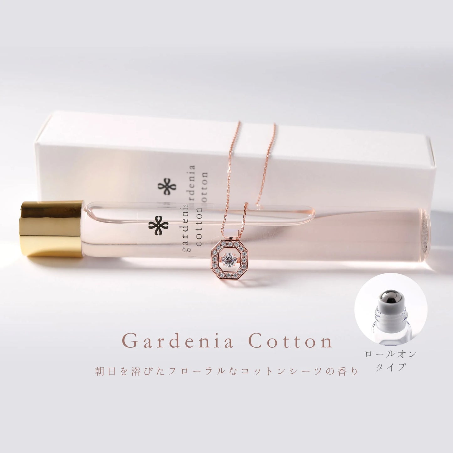 【数量限定！５セットのみ】ダンシングストーン　ネックレス　SV925製　Gardenia Cotton　専用香水付　NYP-674P