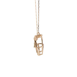 シングルダンシングストーンネックレス　ダイヤモンド0.1ct　三日月　K10PG製　ＳＫＰ－０００６－Ｐ１０