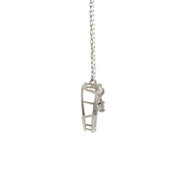 シングルダンシングストーンネックレス　ダイヤモンド0.1ct　三日月　K10WG製　ＳＫＰ－０００６－Ｗ１０