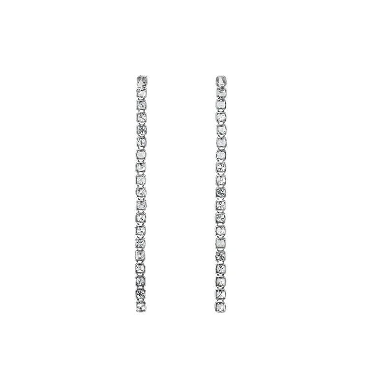 シルキータッチ　テニスチェーンピアス（34mm長）　ダイヤモンド0.25ct×2　Pt900製　ＴＥ－１０６０－Ｐｔ