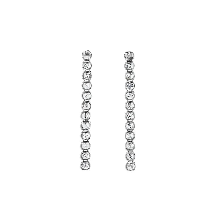 シルキータッチ　テニスチェーンピアス（25mm長）　ダイヤモンド0.25ct×2　Pt900製　ＴＥ－２０６９－Ｐｔ