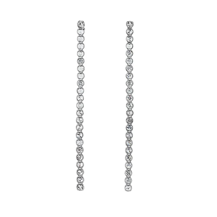 シルキータッチ　テニスチェーンピアス（46mm長）　ダイヤモンド0.5ct×2　Pt900製　ＴＥ－２０６８－Ｐｔ