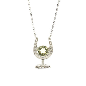 ネックレス　ワイングラス　白　FTW-4532-SV*2