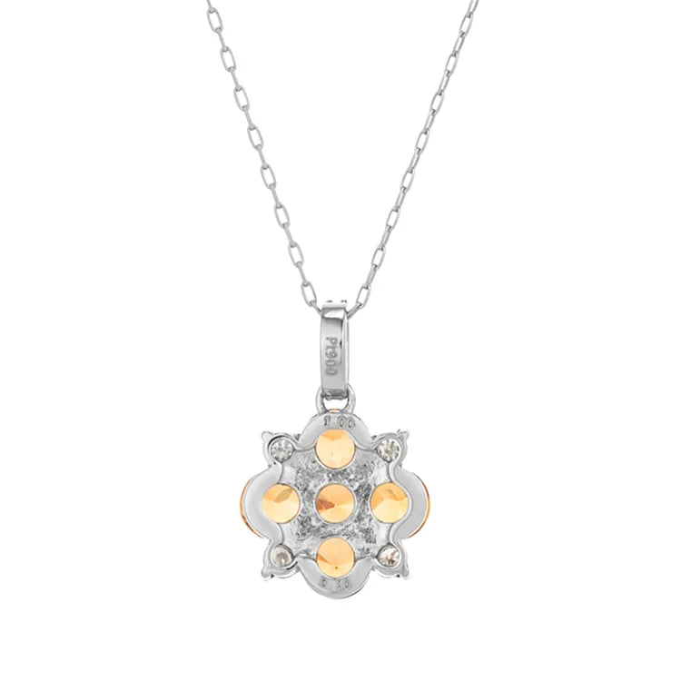 ネックレス スペサルティンガーネット1.00ct/ダイヤ0.10ct ネックレス スペサルティンガーネット1.00ct/ダイヤ0.10ct