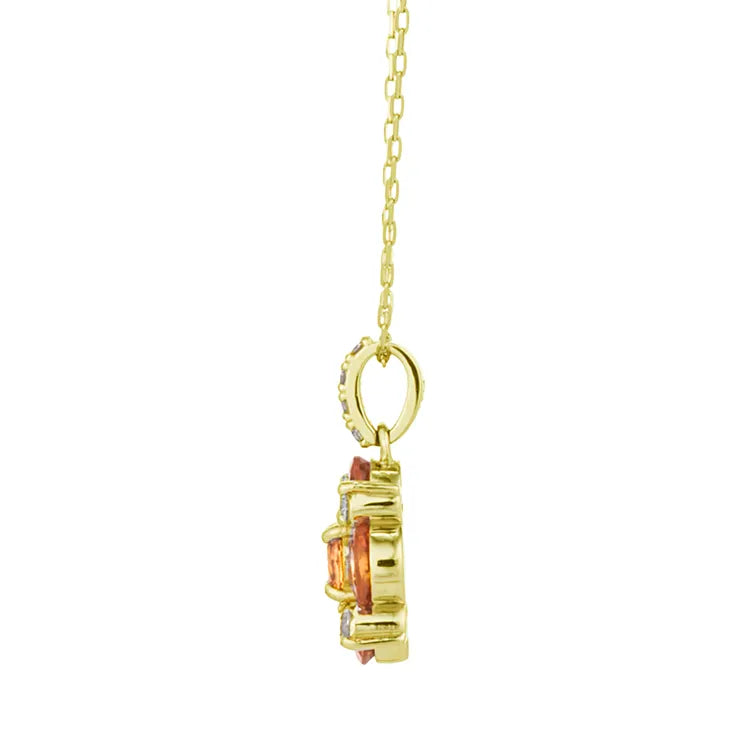 ペンダント スペサルティンガーネット1.00ct/ダイヤ0.10ct ペンダント スペサルティンガーネット1.00ct/ダイヤ0.10ct
