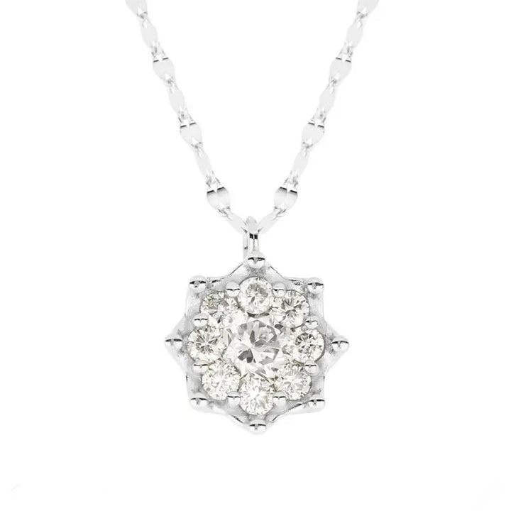 ネックレス　ダイヤモンド0.5ct　インビジブルセッティング　Pt900製　ＦＪＰ－８６７７－Ｐｔ正面