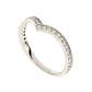 Half eternity ring natural diamond 0.3ct V line FJR-1060-PT950