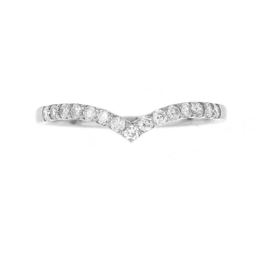 Half eternity ring natural diamond 0.22ct V line FJR-1059-PT950