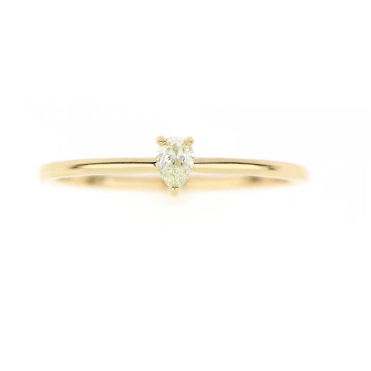 Ring FJR-1180-YG Natural Diamond Pair Shape